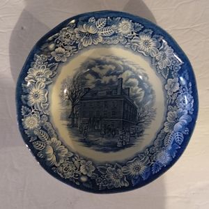 Liberty Blue By STAFFORDSHIRE, 8" Round Vegetable Bowl. England